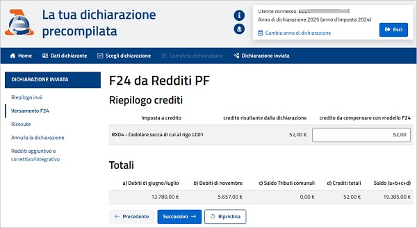 Validazione crediti